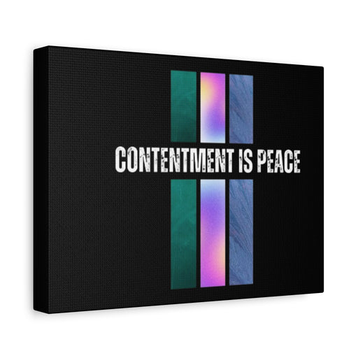 Matte Canvas, Stretched, 12" x 9" - Contentment is Peace