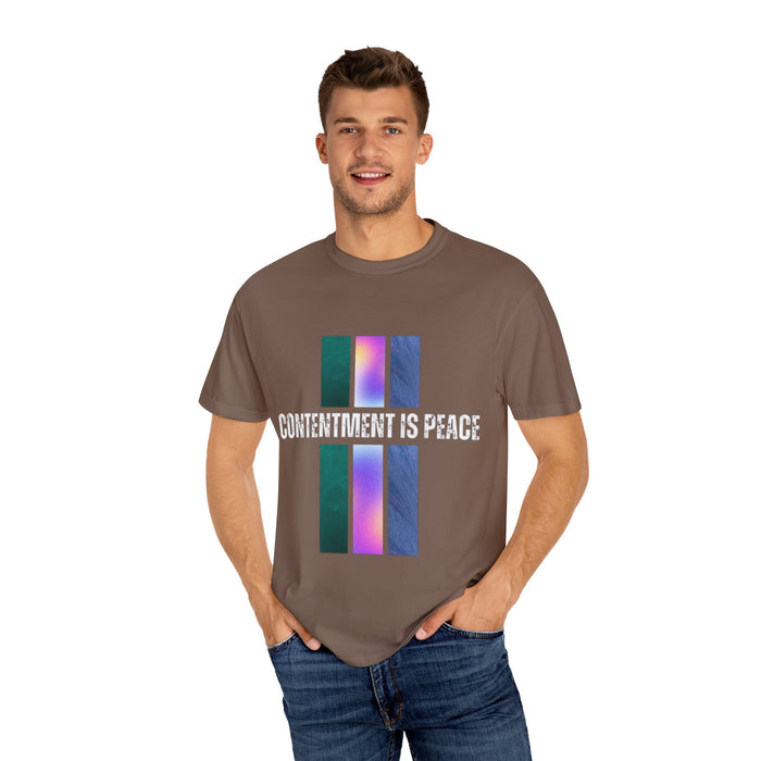Unisex Garment-Dyed T-shirt - Contentment is Peace