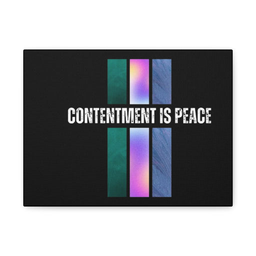 Matte Canvas, Stretched, 12" x 9" - Contentment is Peace